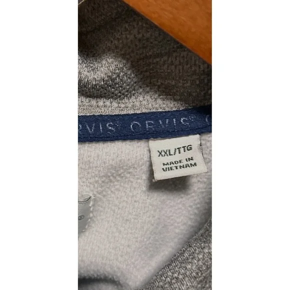 Orvis Mens Fleece Jacket Blue Gray Full Zip Pockets Size XXL - Picture 4 of 4